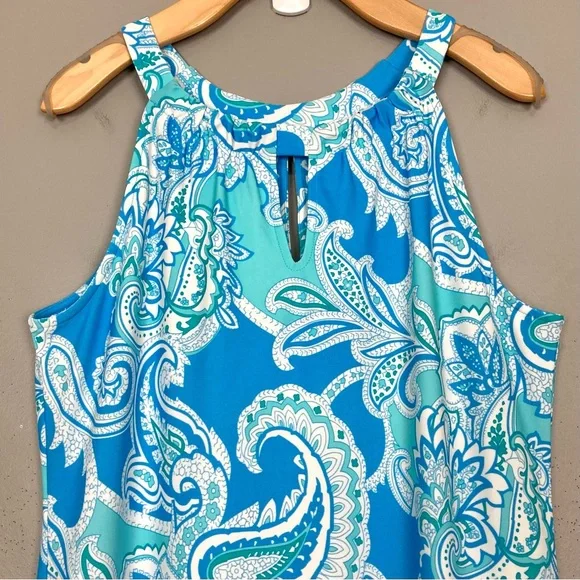 Jude Connally Paisley Maxi Dress Women’s Size S Smooth Knit Colorful Sleeveless - Picture 2 of 8